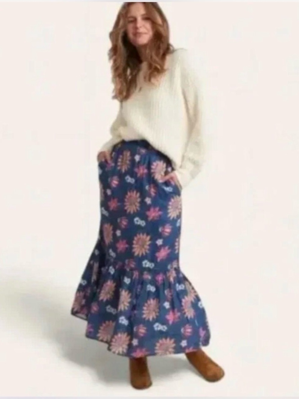 Marine Layer Cream Knit Crew Sweater